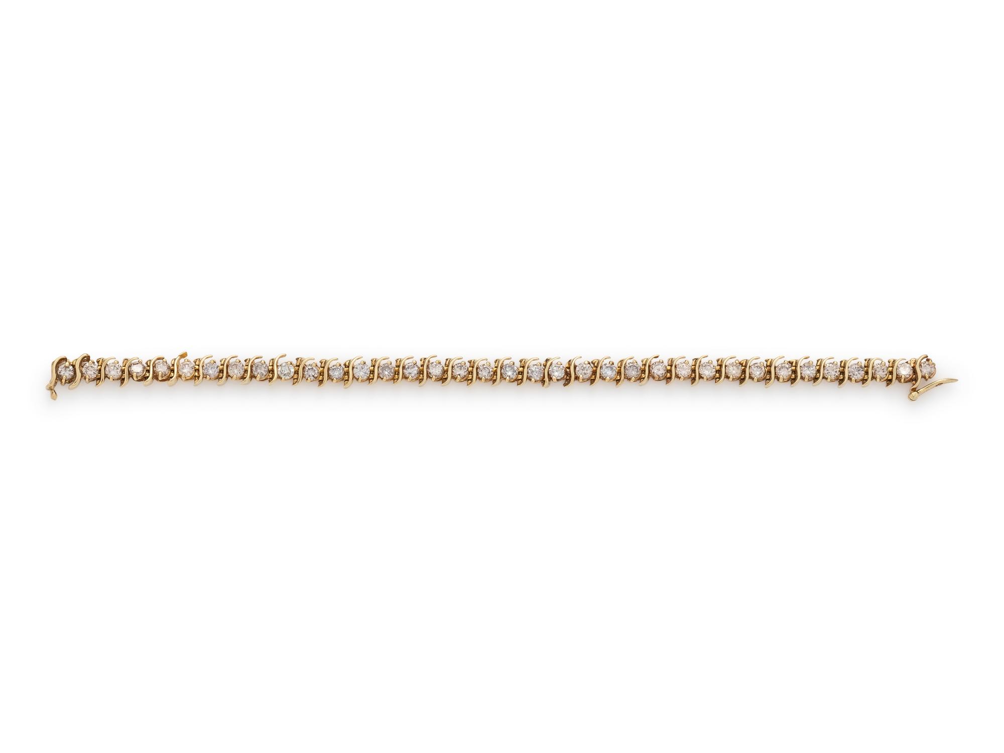 YELLOW GOLD AND DIAMOND BRACELET