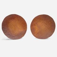 Leroy Setziol (American, 1915-2005) Pair of Chip-Carved Plates, USA, circa late 1960s