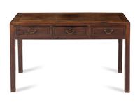 A Chinese Huanghuali Writing Table, Second Half 19th Century 清晚期 黃花梨書桌