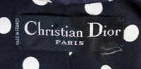 A Christian Dior Polka Dot Evening Coat, Dress no size; Wrap 160" x 15".