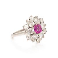 PINK SAPPHIRE AND DIAMOND RING
