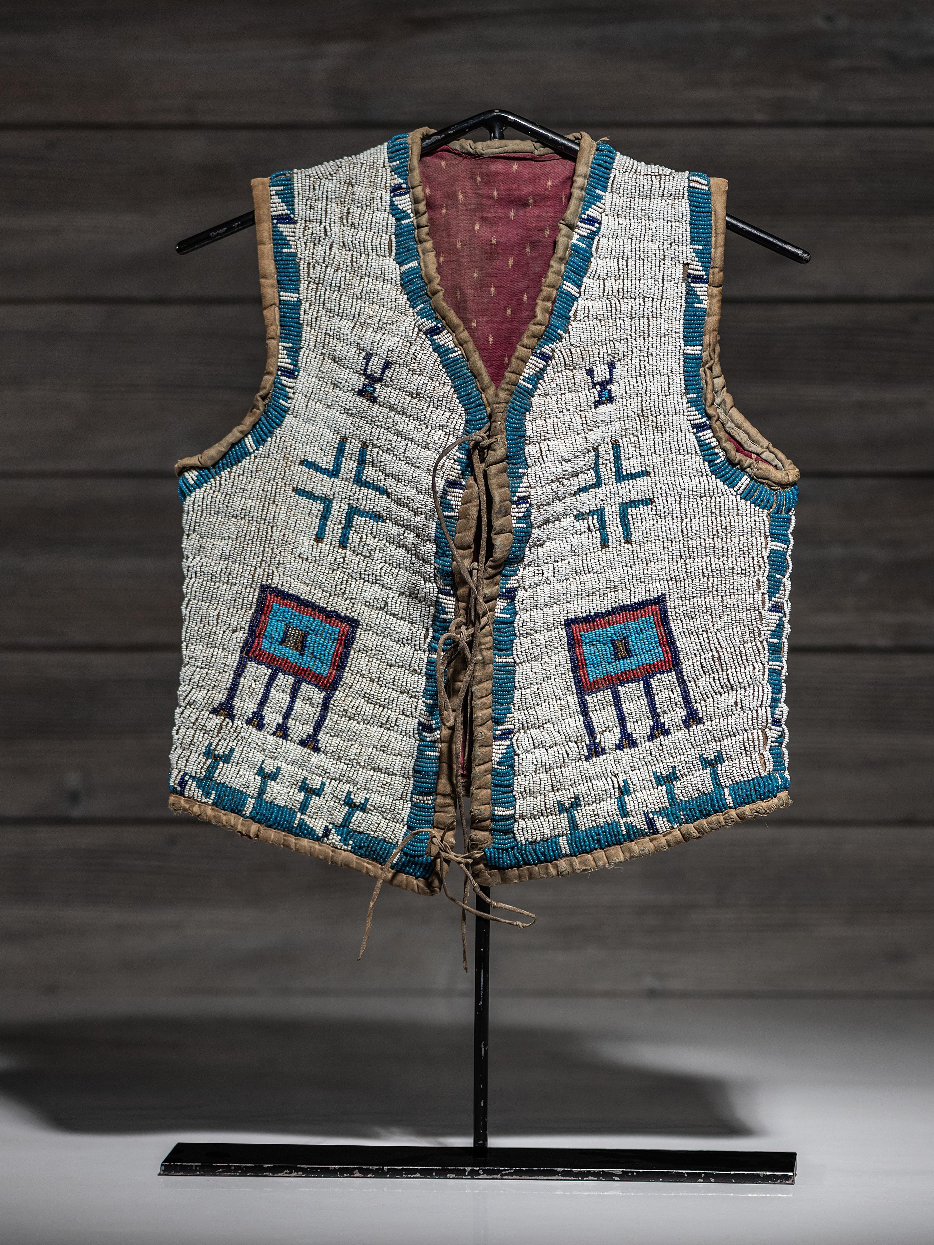 Sioux Child's Beaded Hide Vest