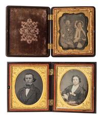 [EARLY PHOTOGRAPHY]. 8 cased images of men and women.