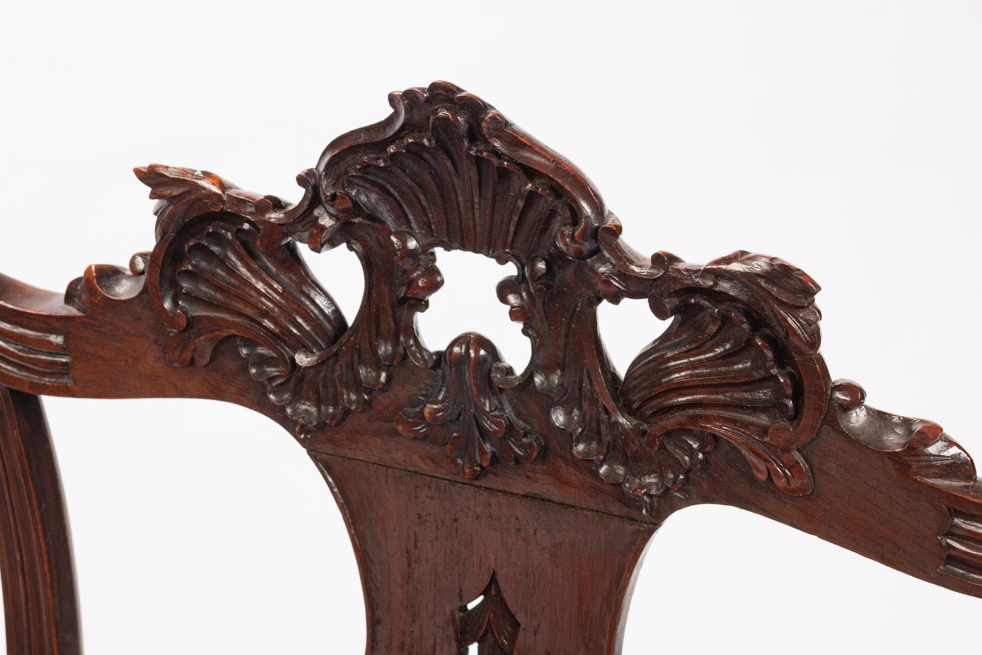 A Set of Eight Portuguese Rococo Style Armchairs — 19TH CENTURY