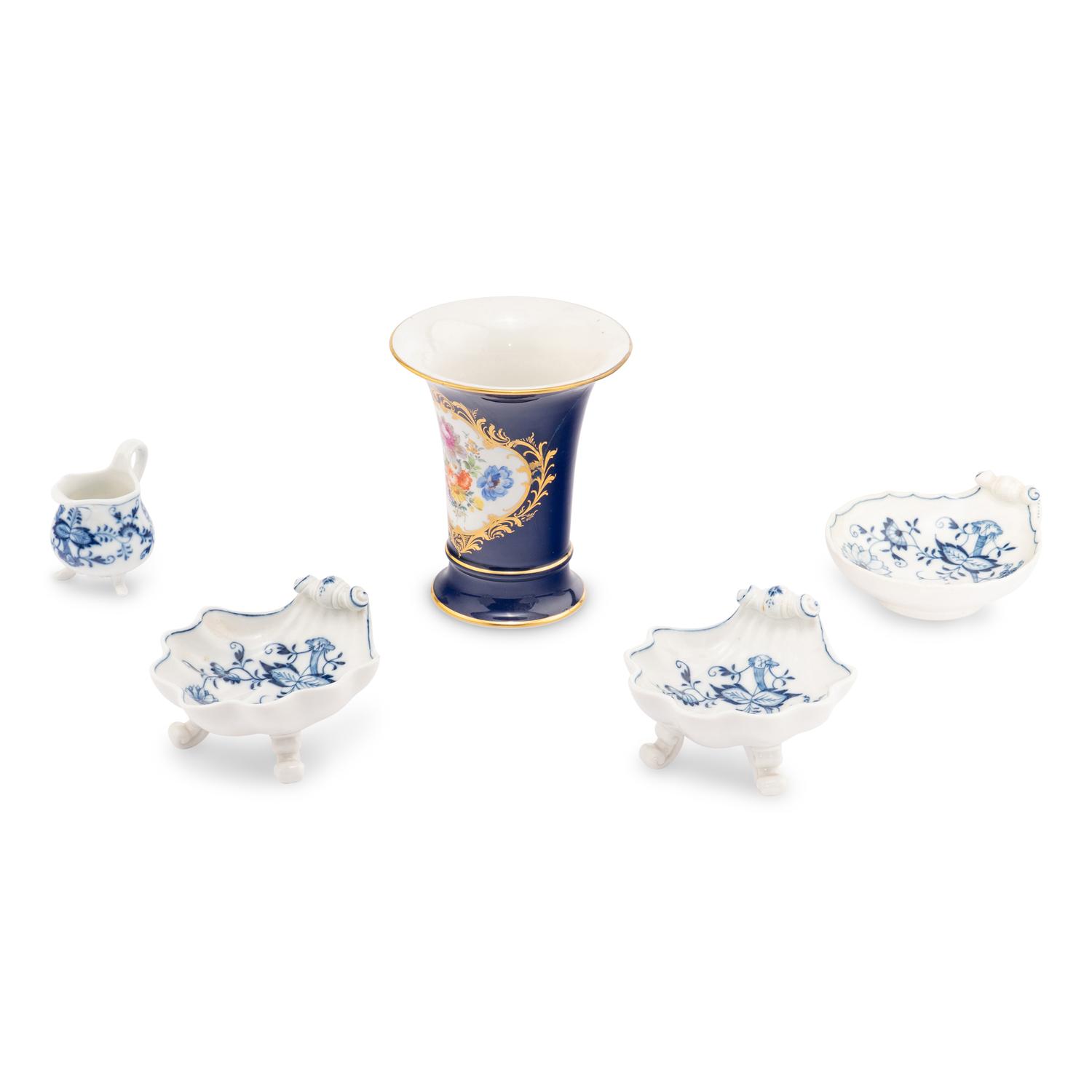 Five Meissen Porcelain Table Articles