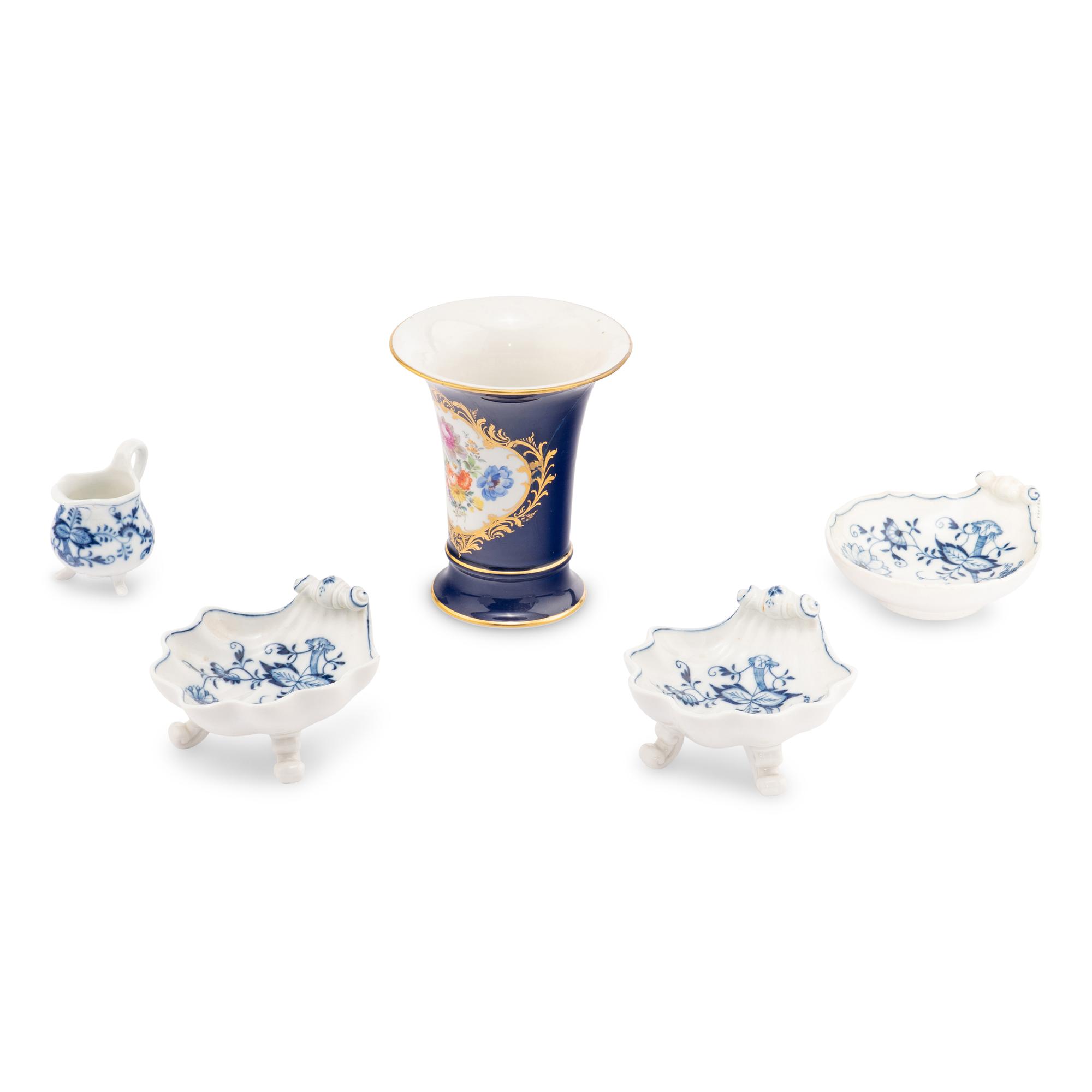 Five Meissen Porcelain Table Articles