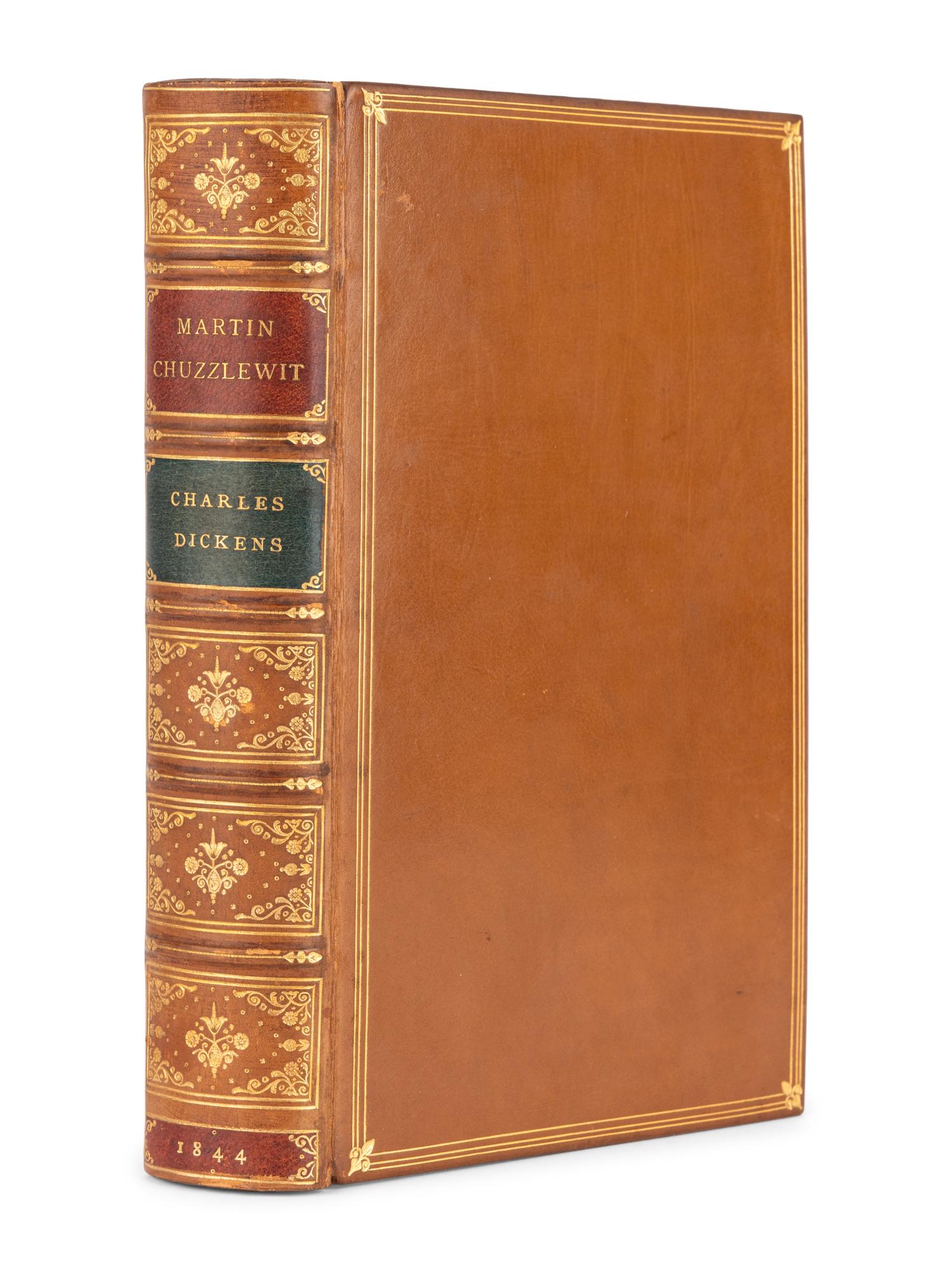 DICKENS, Charles (“Boz”) (1812-1870). The Life and Adventures of Martin Chuzzlewit. Hablot Knight Browne (“Phiz”) (1815-1882), illustrator. London: Chapman and Hall, 1844.