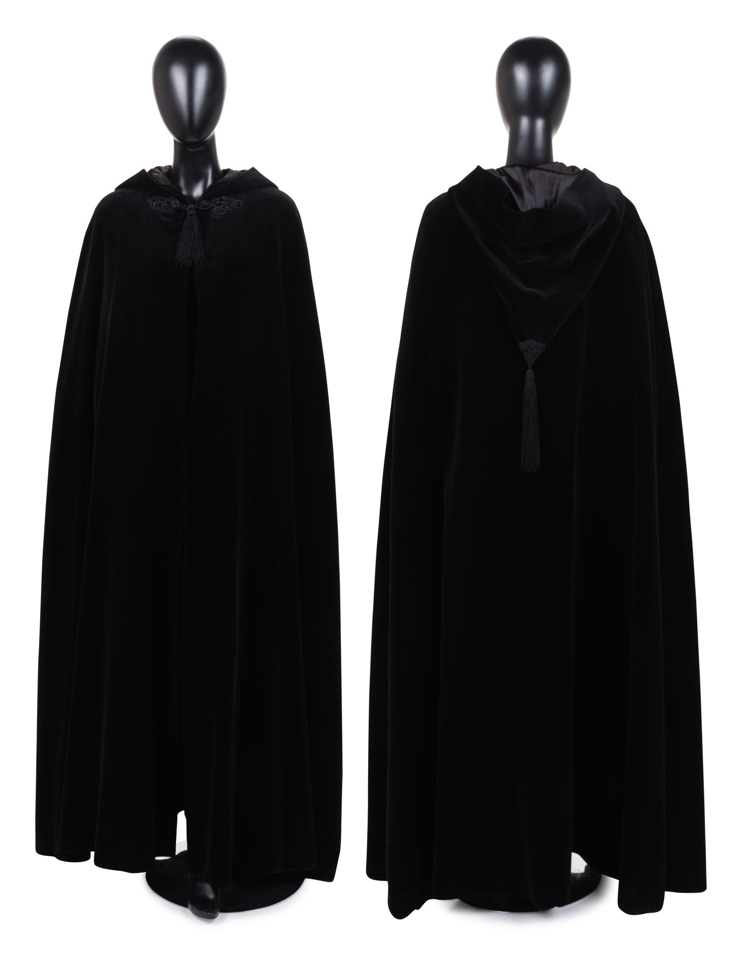 Saint Laurent Rive Gauche Hooded Velvet Cape, 1970s