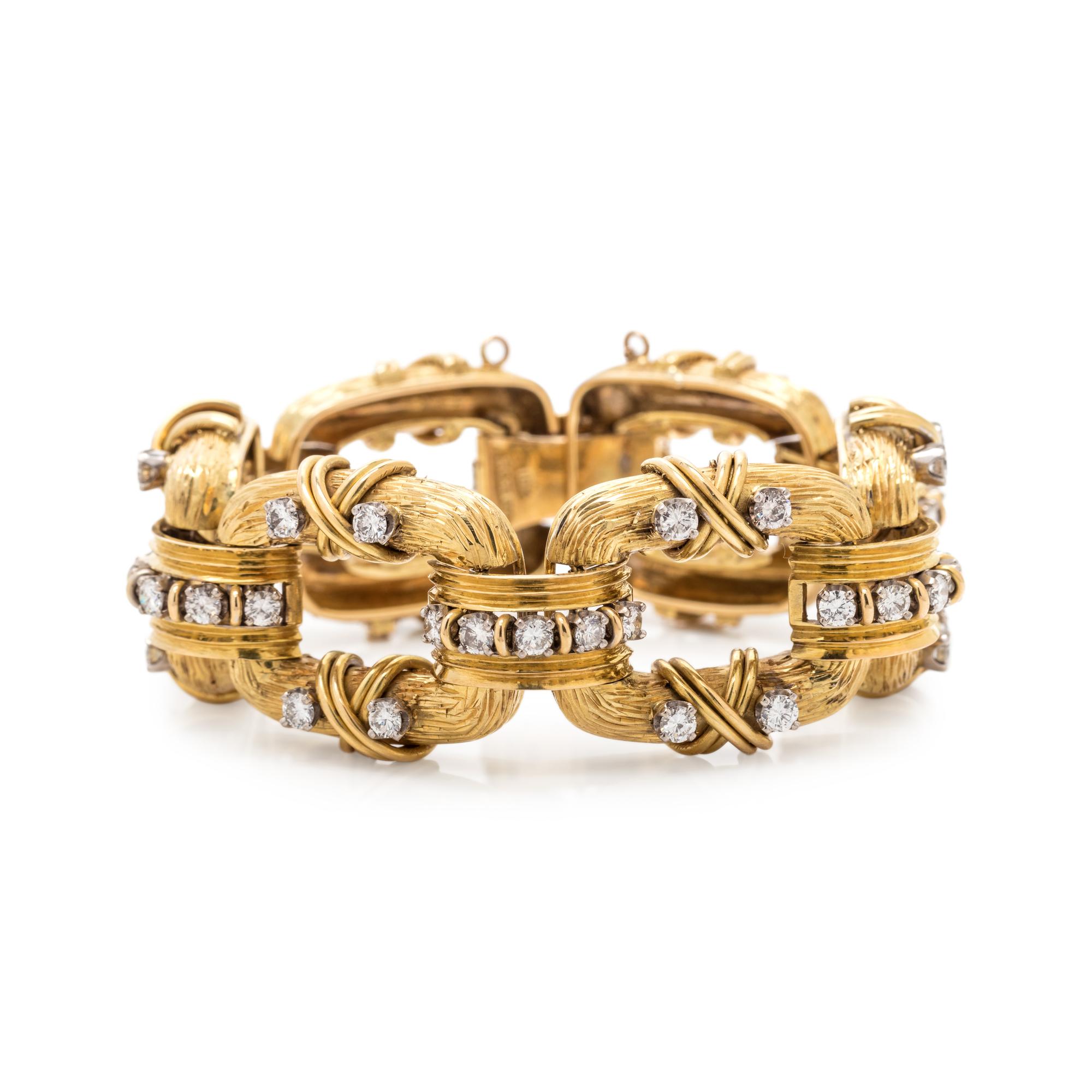 YELLOW GOLD AND DIAMOND BRACELET