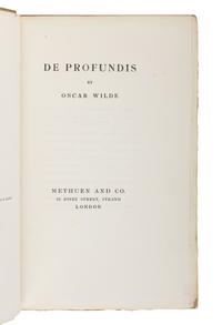 WILDE, Oscar (1854-1900). De Profundis . London: Methuen and Co., 1905.