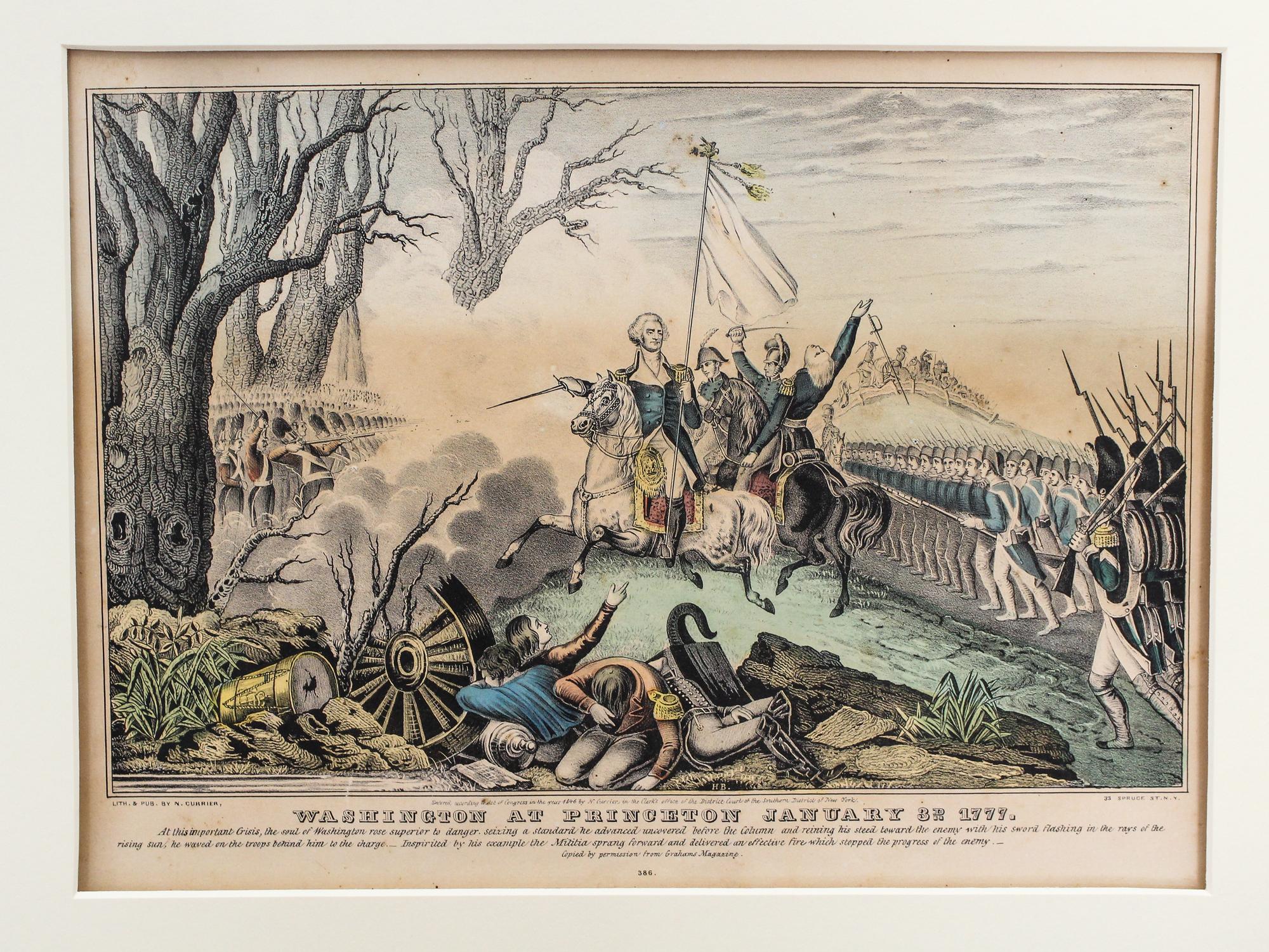 A Group of American Prints, , most after Currier & Ives, some hand colored, 16 total.