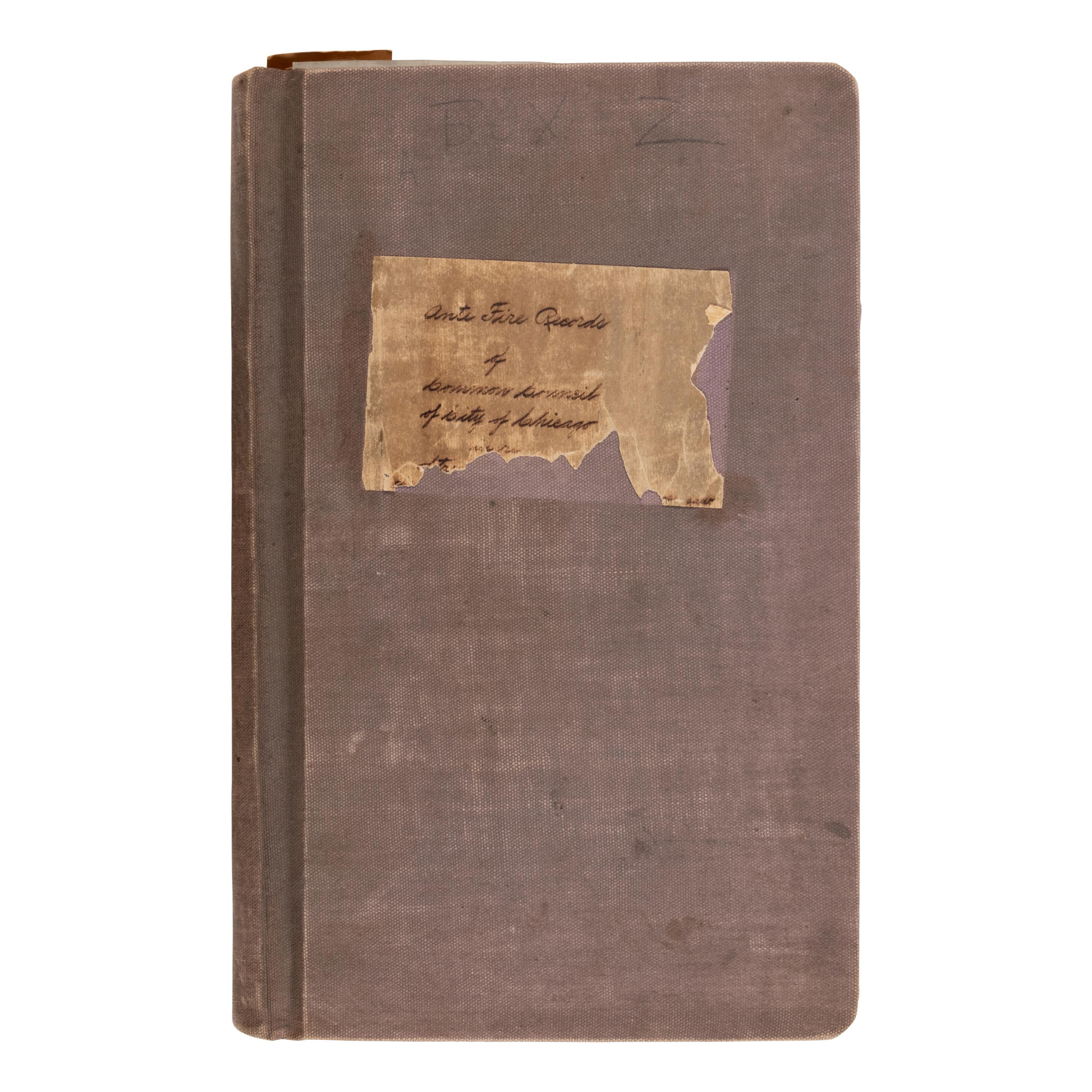 [Chicago Fire]. A large archive of letters, documents, tokens, and ephemera related to the Great Fire.