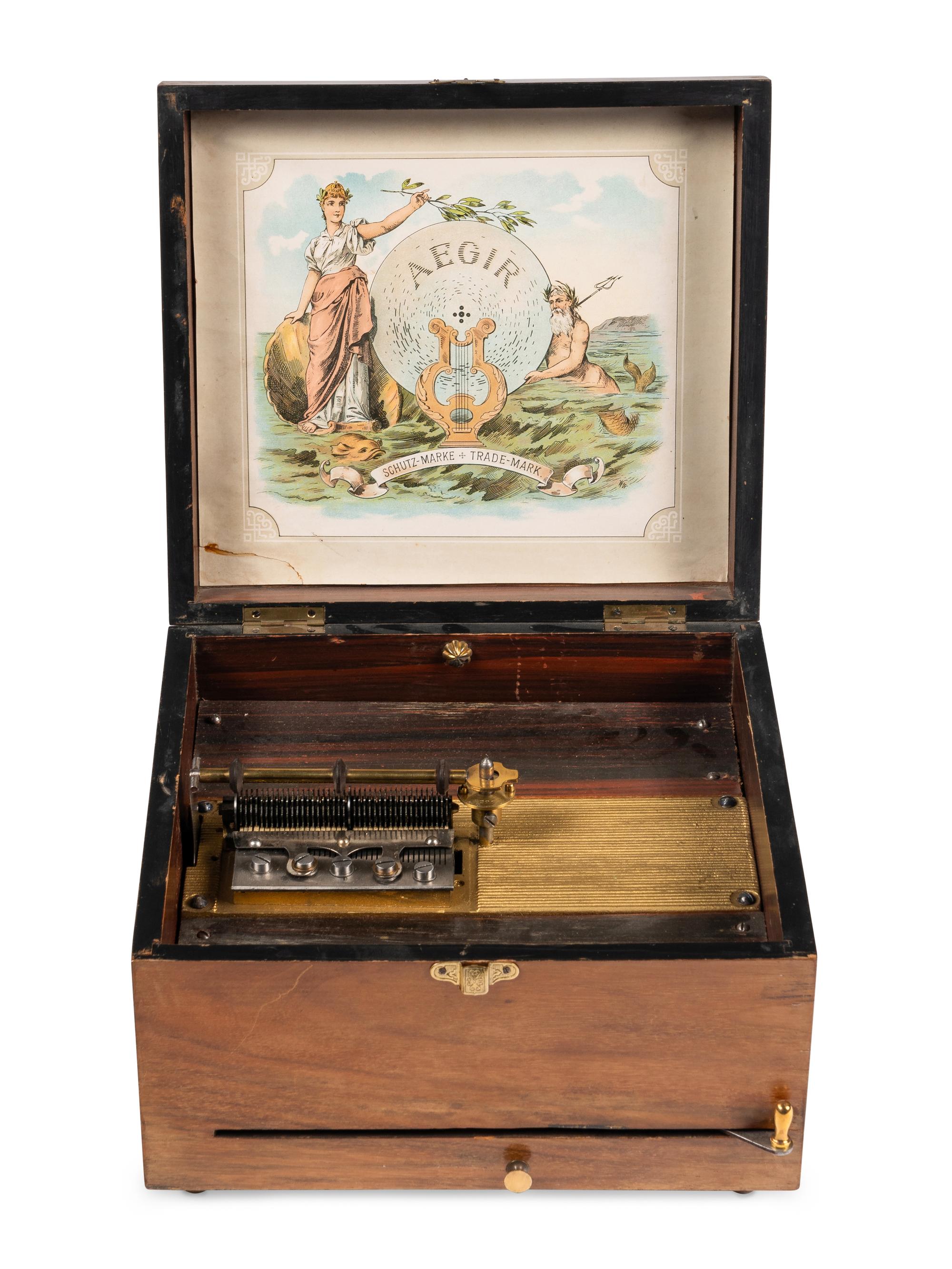 An Aegir 8 7/16-Inch Disk Music Box