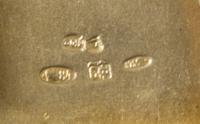 A Russian Silver Cigarette Case, Maker's Mark Cyrillic CF, obscured Artel mark, Moscow, the lid worked to show a dog, horse and sheep a