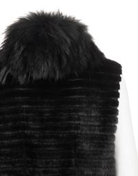 J. Mendel Mink Fur Sleeveless Tunic with Raccoon Fur Collar