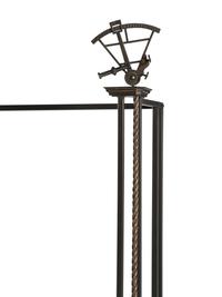 A Cast Iron and Bronze Nautical Themed Three-Tiered Bookshelf