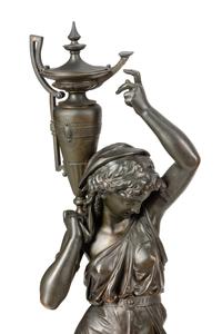 A Pair of French Bronze Figures Cast by Victor Paillard Foundry