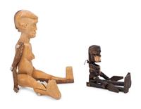 Two Carved Folk Art Figures