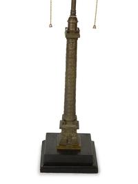 A Grand Tour Bronze Vendôme Column Mounted as a Lamp