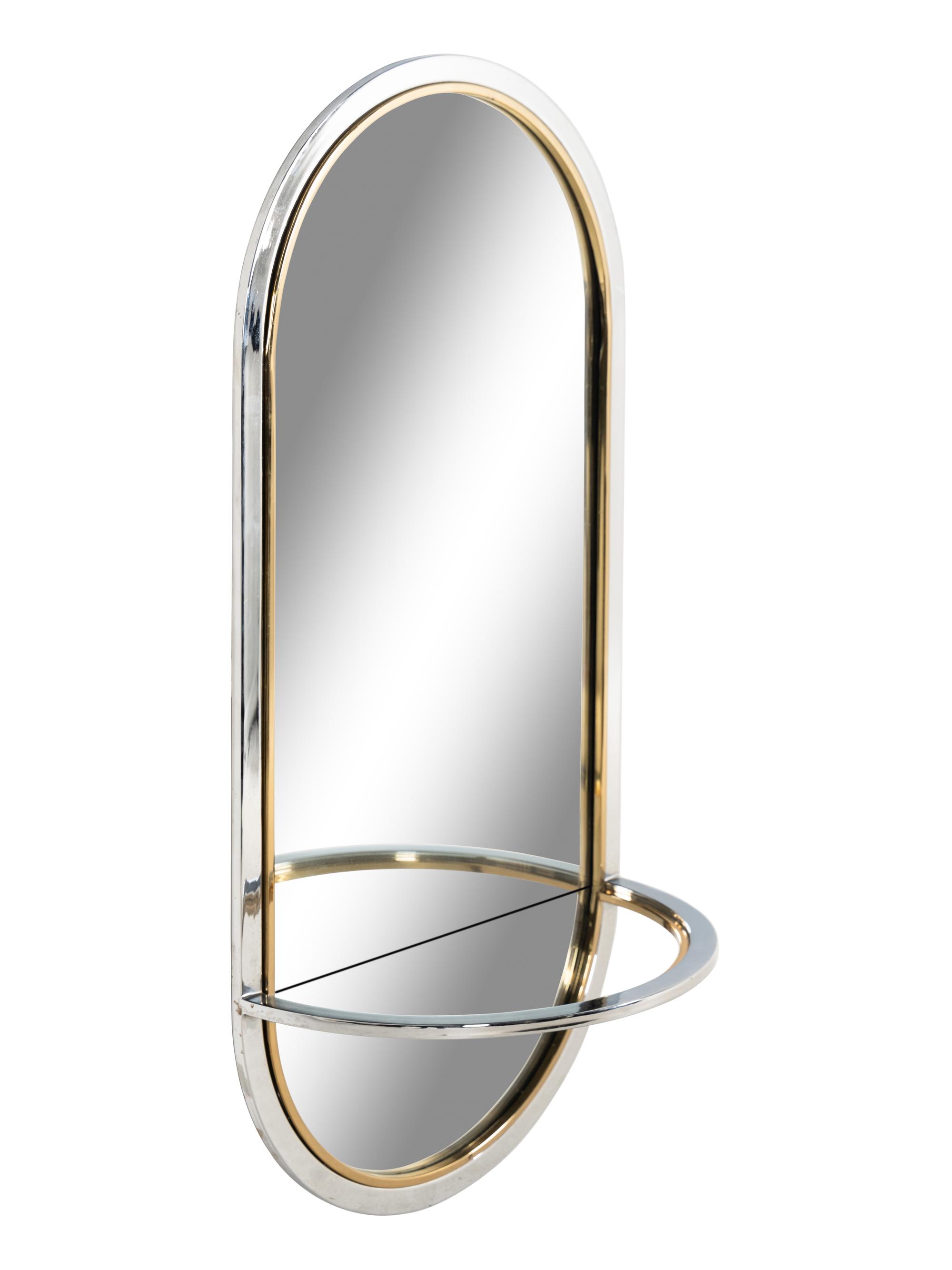 A Leon Rosen Racetrack Wall Mirror for Pace, 1970's