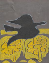 Georges Braque, (French, 1882-1963), A group of three works: Bouquet de fleurs à l'aquarelle, Bird, and Le Papillon