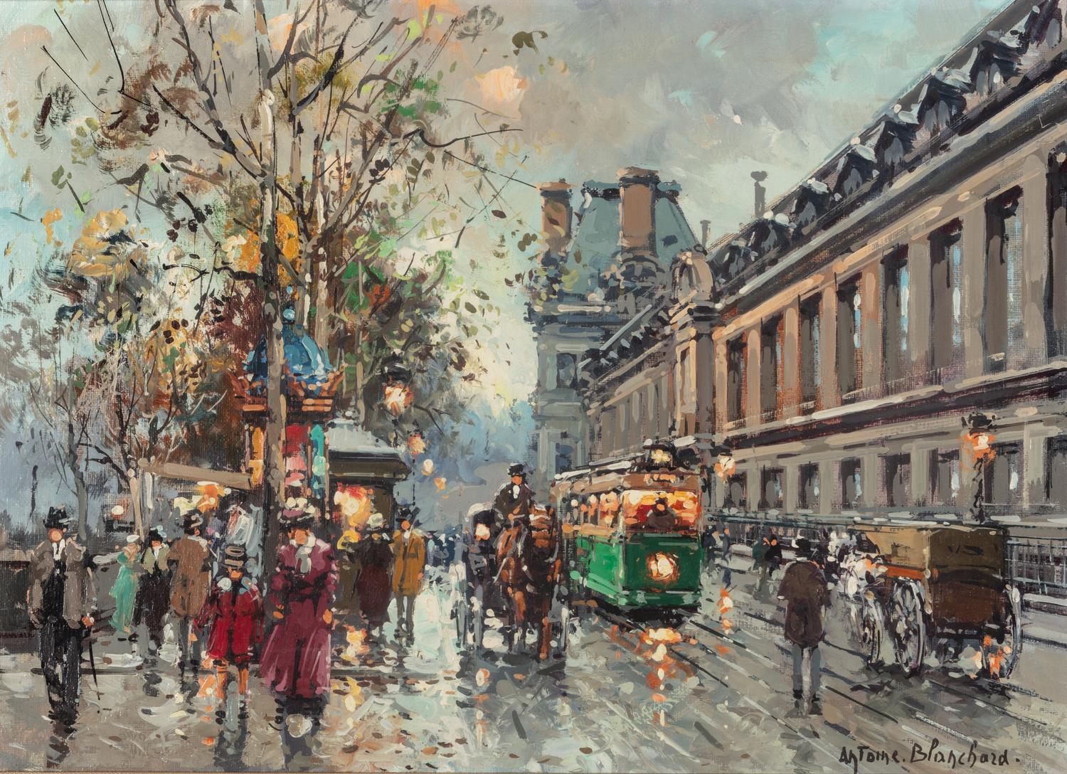 Antoine Blanchard (French, 1910-1988) — Quai du Louvre , c. 1960