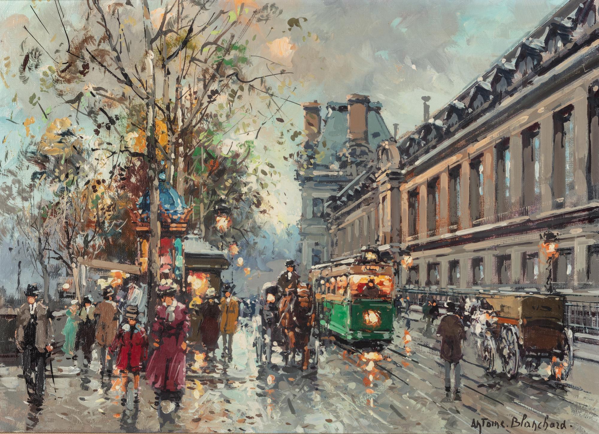 Antoine Blanchard (French, 1910-1988) — Quai du Louvre , c. 1960