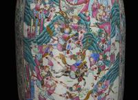 A massive Chinese export famille rose-decorated vase, second half 19th century 外銷瓷粉彩大瓶 十九世紀下半