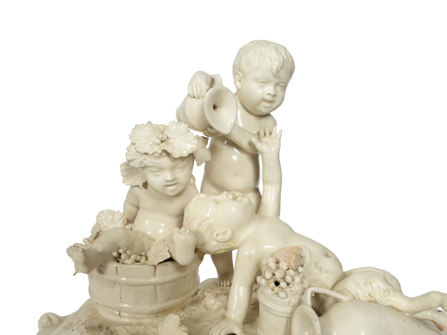 A Capodimonte White-Glazed Faience Table Casket