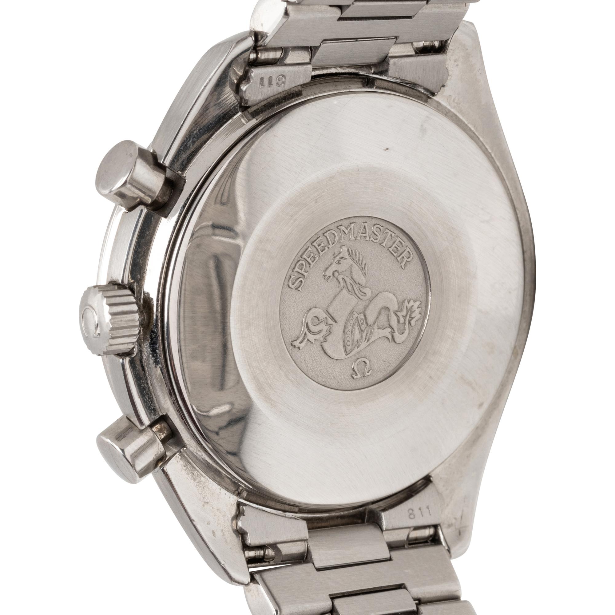 OMEGA, STAINLESS STEEL 'SPEEDMASTER REDUCED' WATCH WITH OMEGA BRACELET