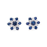 SAPPHIRE AND DIAMOND EARRINGS