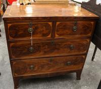 A Georgian Style Mahogany Chest of Drawers Height 36 x width 36 x depth 18 1/4 inches. — 19TH CENTURY