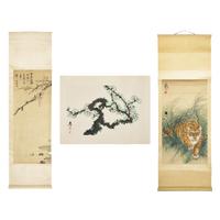 Three Chinese Paintings — 謝稚柳（款），高奇峰（款）及其他