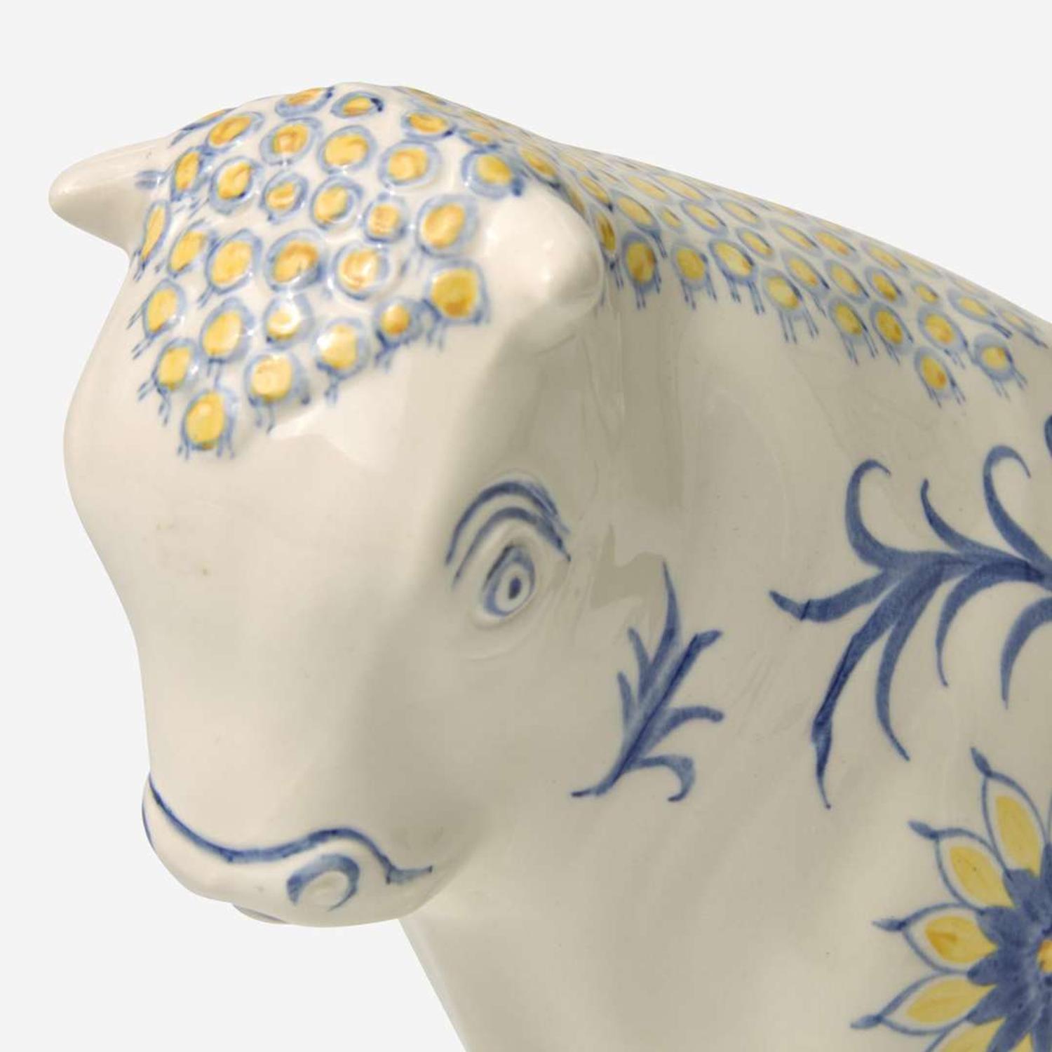 A Wedgwood Arnold Machin (1911-1999) Designed Ferdinand the Bull Queensware Figure, UK, circa 1941