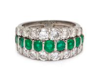 A Platinum, Diamond and Emerald Ring, Tiffany & Co.,
