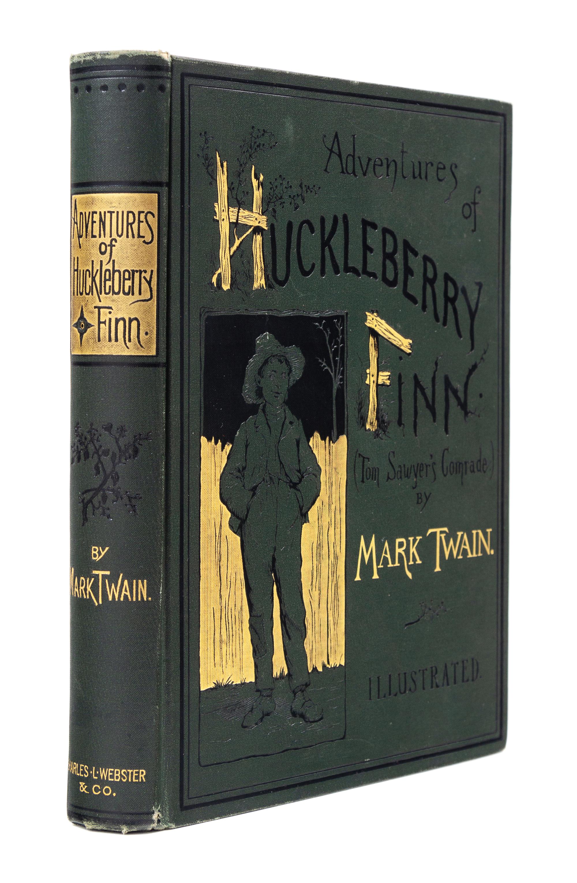 CLEMENS, Samuel Langhorne ("Mark Twain") (1835-1910). Adventures of Huckleberry Finn (Tom Sawyer's Comrade). New York, 1885.