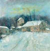 La chaumier sous la neige