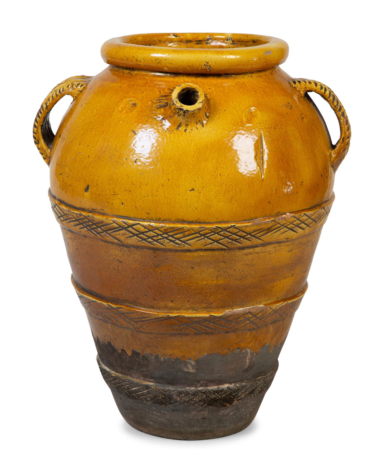 A Pair of Large Italian Terracotta Oil Jugs — 20TH CENTURY