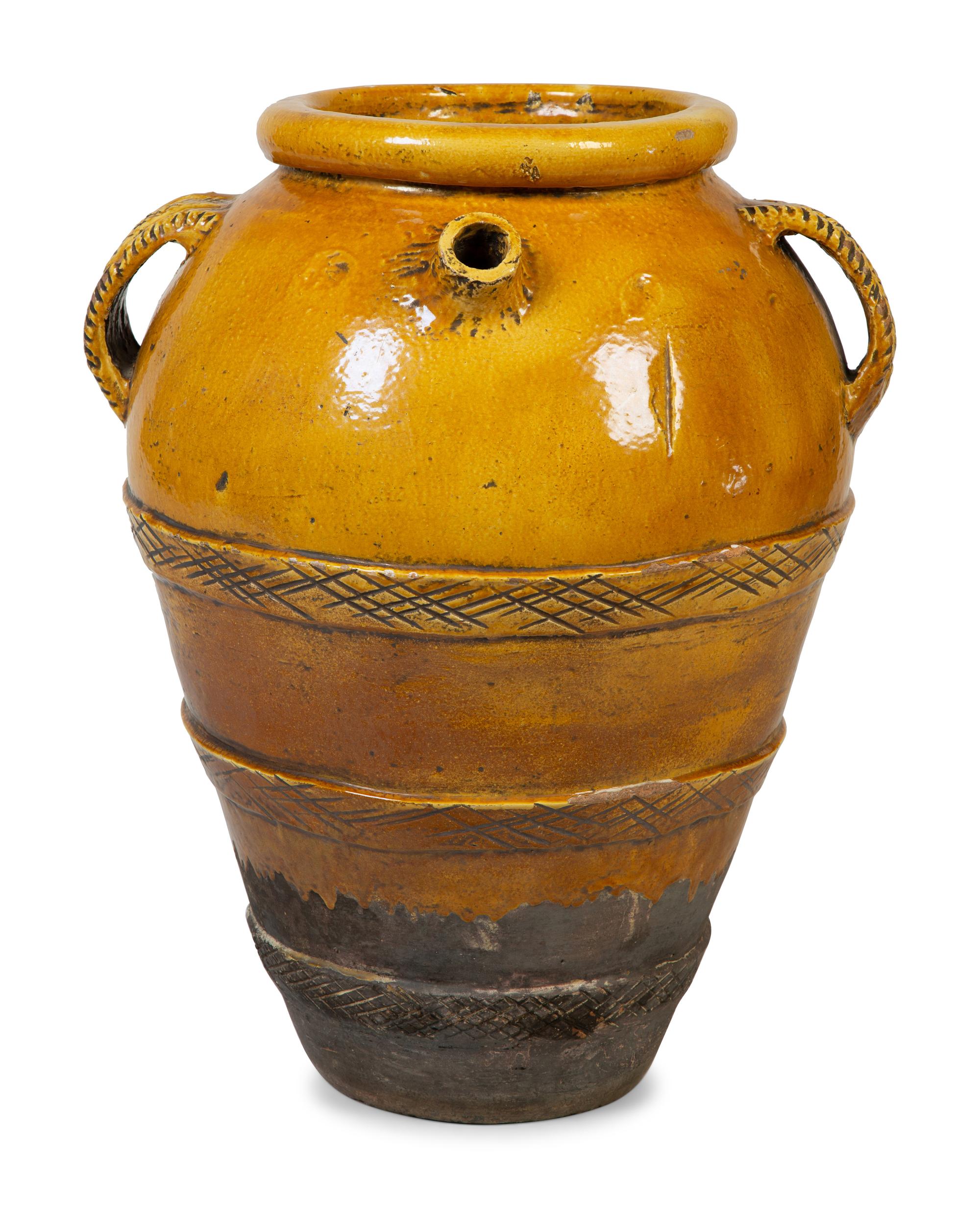 A Pair of Large Italian Terracotta Oil Jugs — 20TH CENTURY