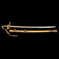 Presentation Grade Imported Staff & Field Officer's Saber Inscribed to Lt. Colonel (General) George Ward - Killed at Gettysburg