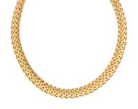 TIFFANY & CO., YELLOW GOLD 'VANNERIE' NECKLACE