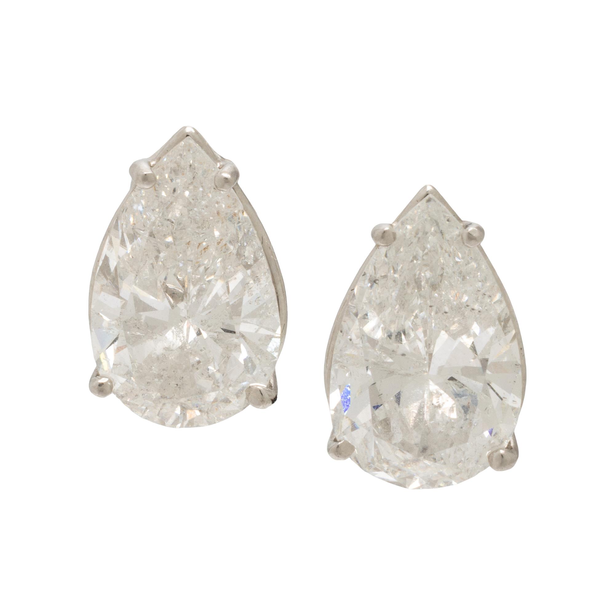 Diamond and Platinum Stud Earrings