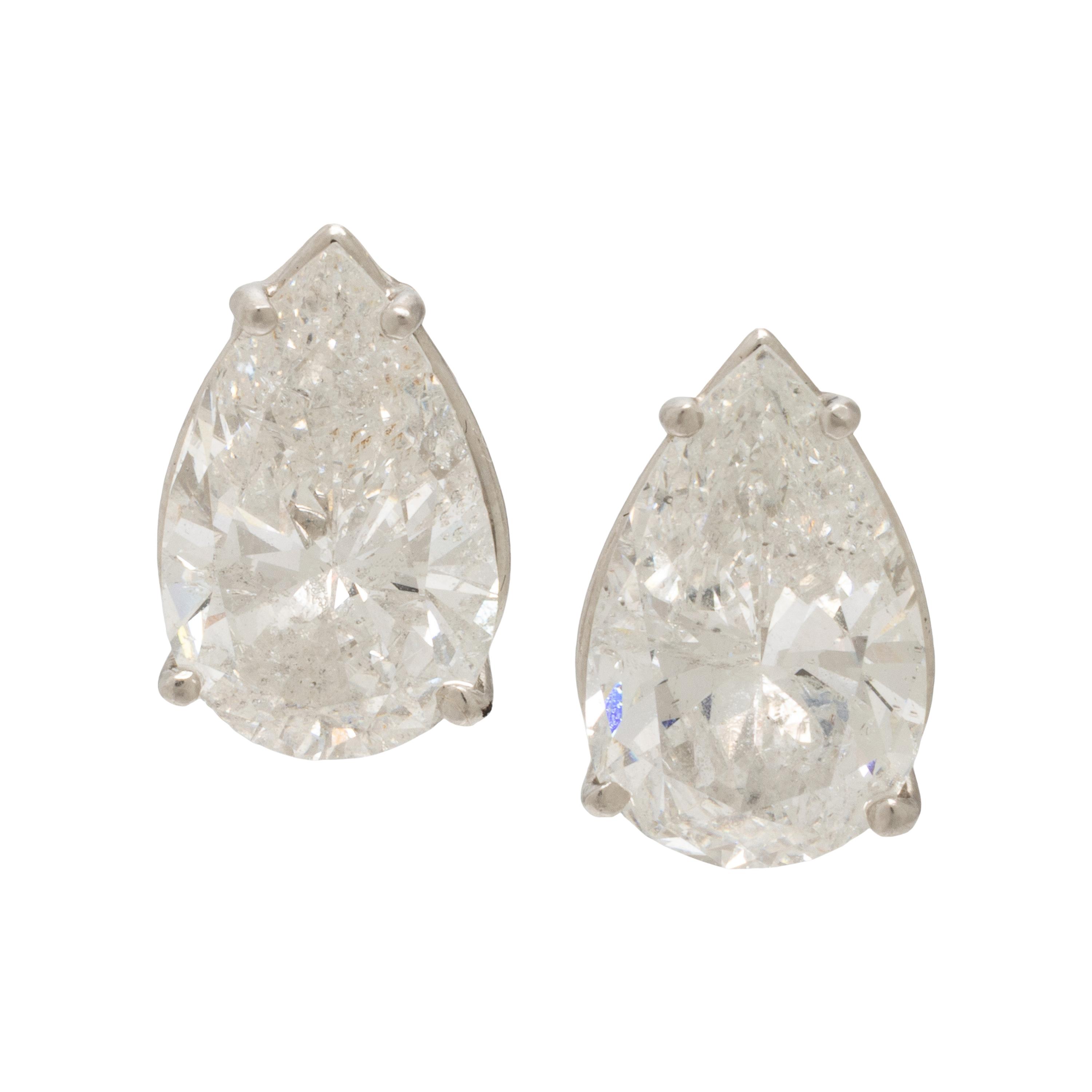 Diamond and Platinum Stud Earrings