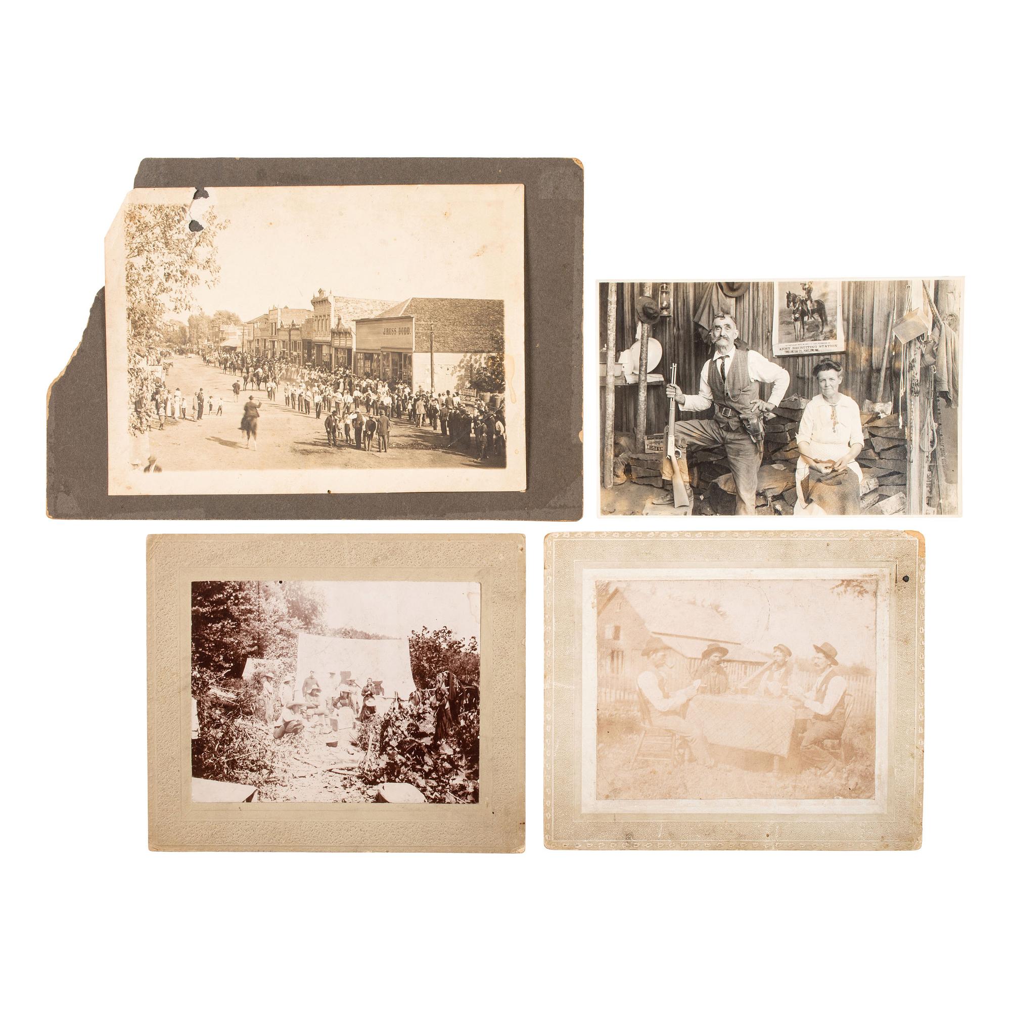 [WESTERN AMERICANA - EARLY PHOTOGRAPHY]. A group of albumen and silver gelatin photographs of the Pacific Northwest and other Western areas, including: