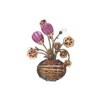 LUZ CAMINO, GOLD, RUBY AND TURQUOISE 'WINTER' BROOCH