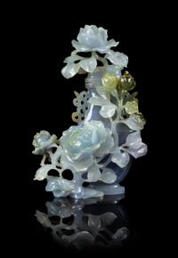 A Jadeite Vase and Cover Height 6 inches. — EARLY 20TH CENTURY