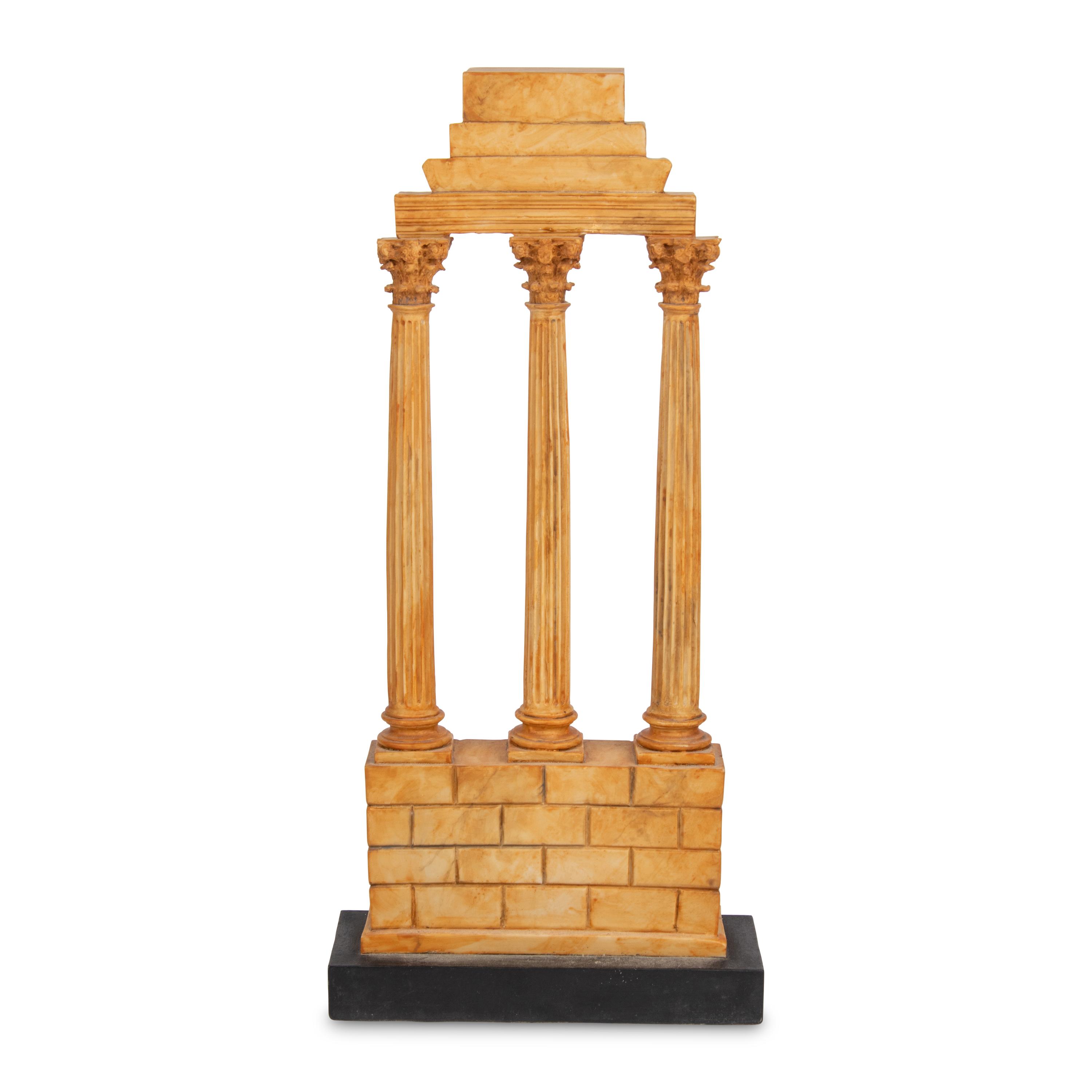 A Grand Tour Style Composition Model of the Temple of Castor and Pollux