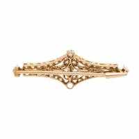 Antique, Diamond and Rose Gold Brooch