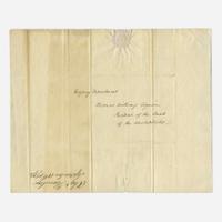 [Hamilton, Alexander] [First Bank of the United States] Letter, signed