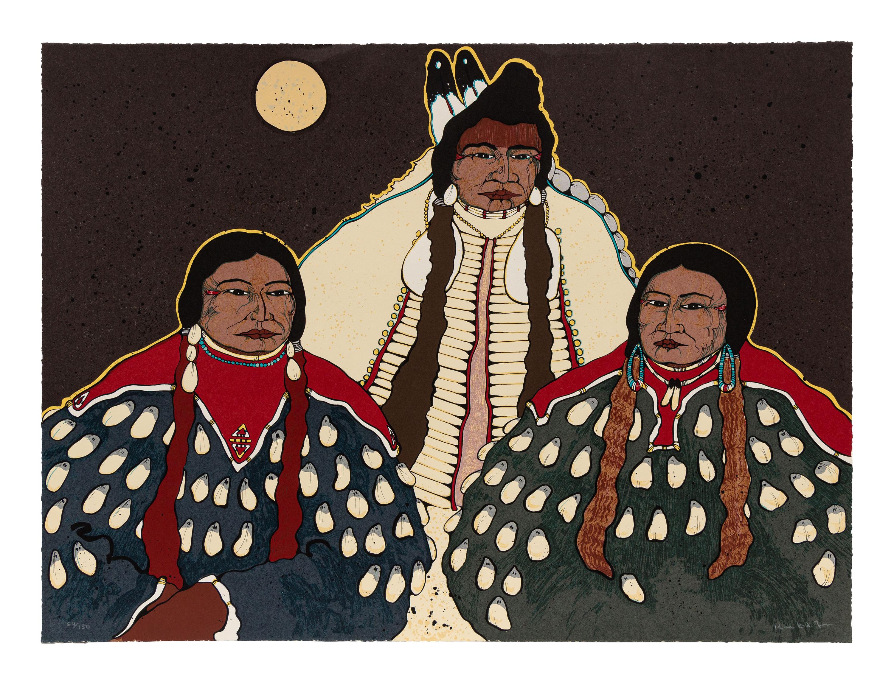 Chief with Two Women, edition 64/150
